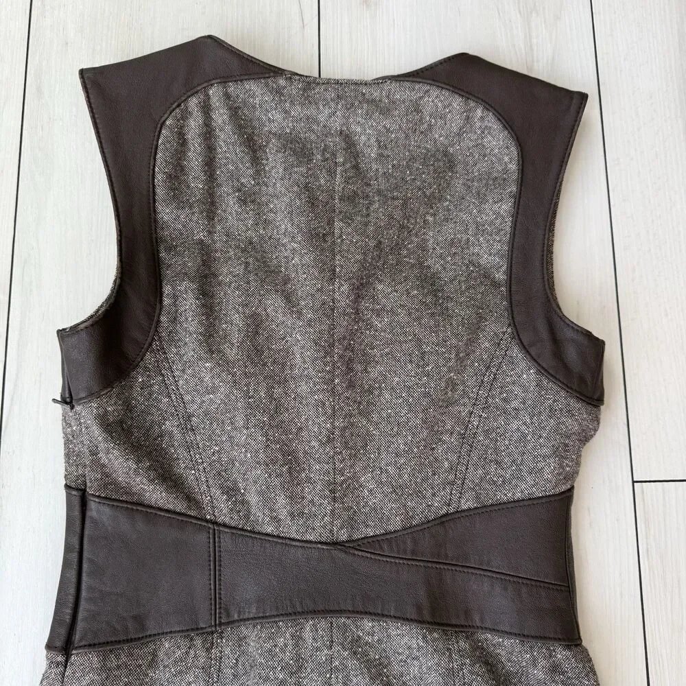 Vintage Y2K Bebe Corset Waist Bodycon Midi Dress Real Leather Straps Size 4 - Picture 11 of 16